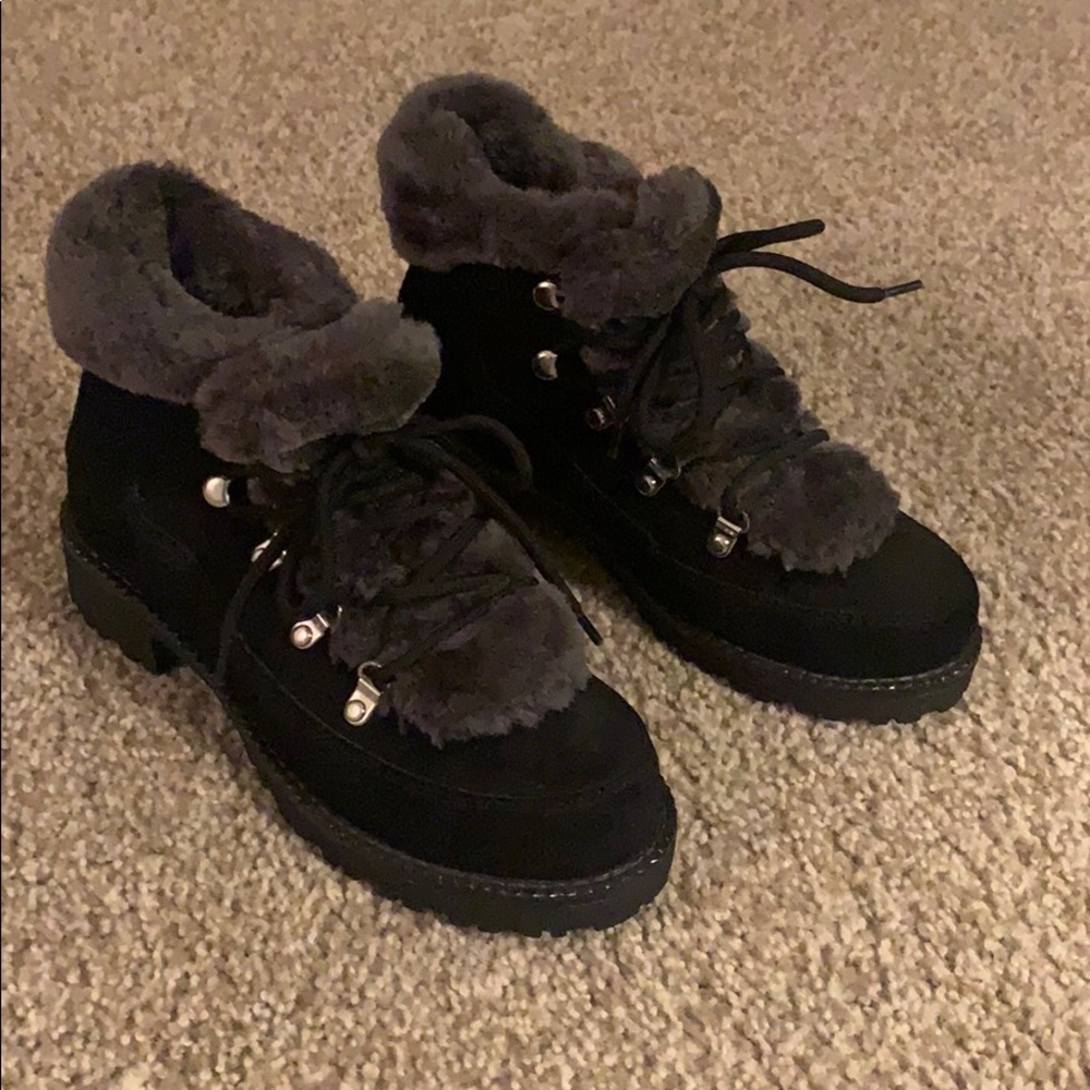 JCrew winter lace up boots